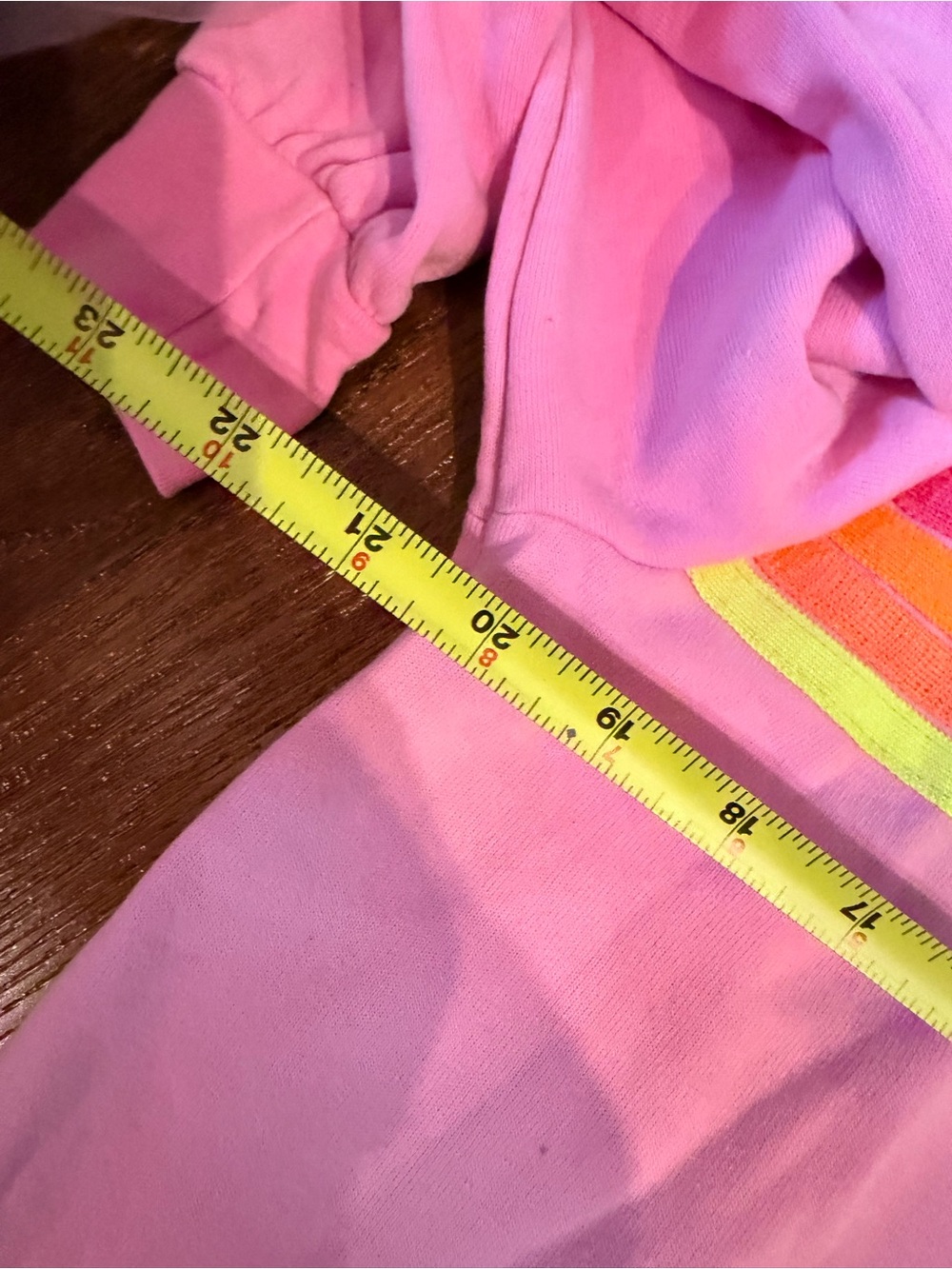 Aviator Nation Pink Pullover with Neon Stripe Detail price is firm - Picture 7 of 8